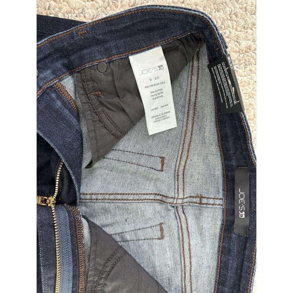 Joe's Women's Flawless High Rise Skinny Ankle Jeans In Vancouver Wash Dark 26 W - Picture 7 of 8